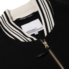 Seoul Embroidery Varsity Jacket Black