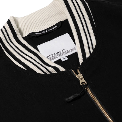 Seoul Embroidery Varsity Jacket Black
