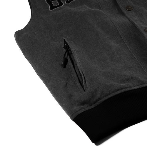 Cotton Twill 1oz Insulated Retro Vest Pigment Black