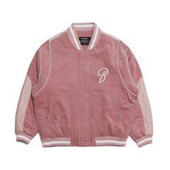 Logo Stadium Jacket Corduroy Pink