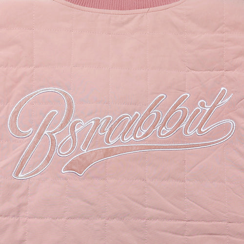 Logo Stadium Jacket Corduroy Pink