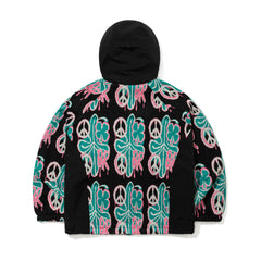 Peace Br Jacquard Hooded Jacket Black