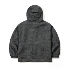 Classy Linen Wide Hooded Jacket Black