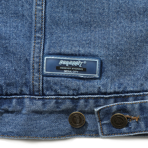 Tiedye Washing Over Denim Trucker Jacket Tiedye Yellow