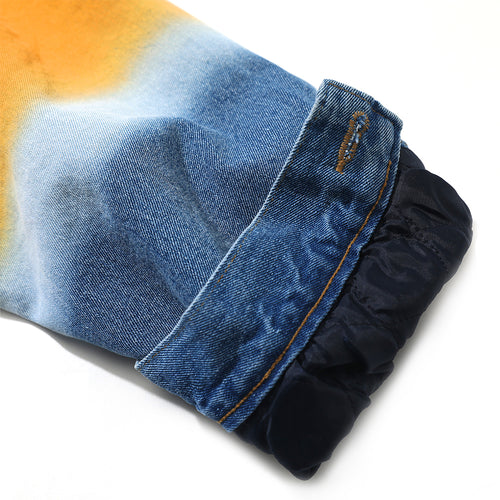 Tiedye Washing Over Denim Trucker Jacket Tiedye Yellow