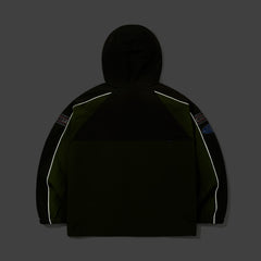 Patched Utility Hooded Jacket Jacket Green