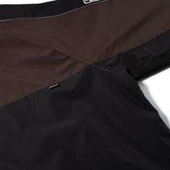 Patched Utility Hooded Jacket Black / Dark Brown