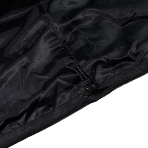 Patched Utility Hooded Jacket Black / Dark Brown