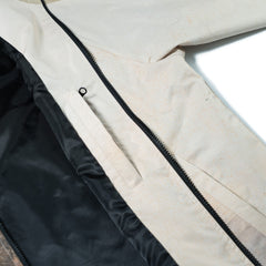 Hare1502 Art Print Hooded Jacket Cream Beige