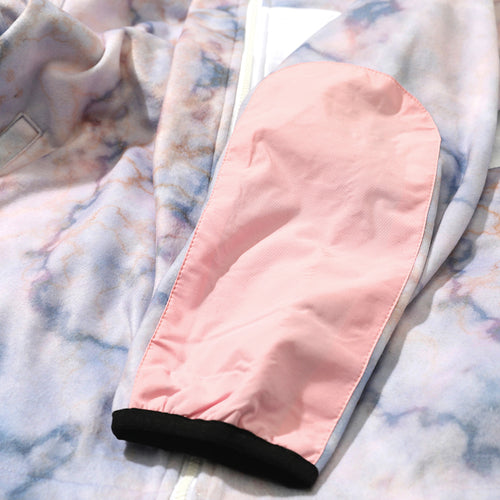 Royal Fleece Hooded Jacket Marble White