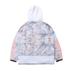 Royal Fleece Hooded Jacket Marble White