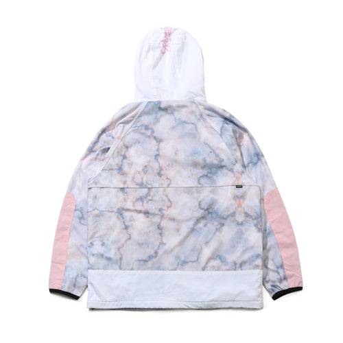 Royal Fleece Hooded Jacket Marble White