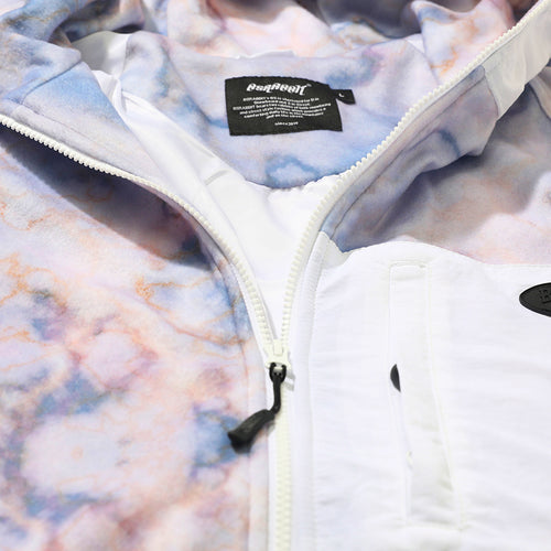 Royal Fleece Hooded Jacket Marble White