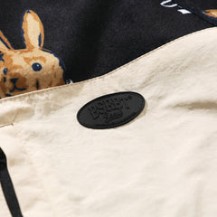Royal Fleece Hooded Jacket Bear Rabbit Black