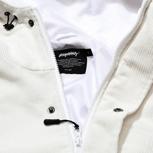 Br Corduroy Hooded Jacket White