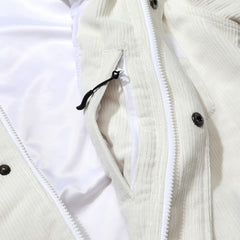 Br Corduroy Hooded Jacket White