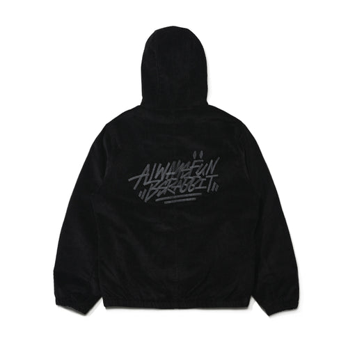 Br Corduroy Hooded Jacket Black
