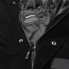 Br Corduroy Hooded Jacket Black