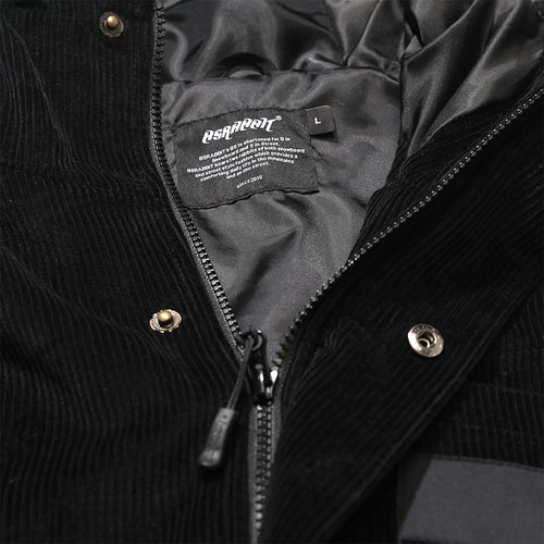 Br Corduroy Hooded Jacket Black
