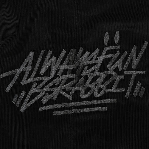 Br Corduroy Hooded Jacket Black