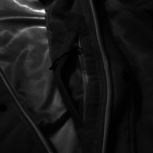 Br Corduroy Hooded Jacket Black