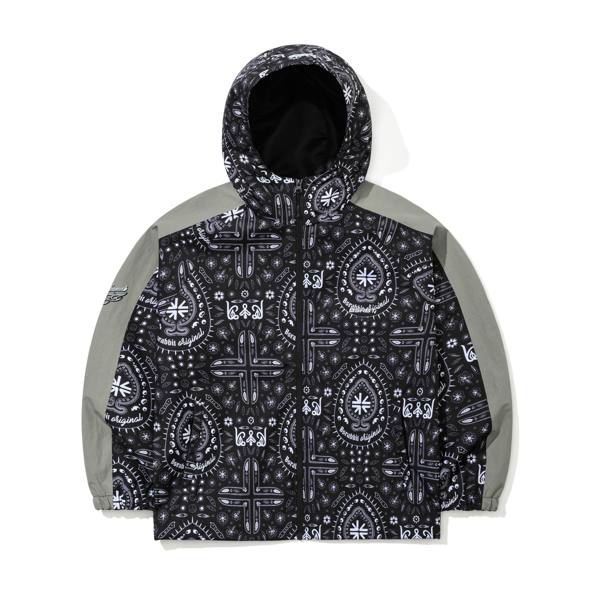 2526FW BSRABBIT Artistic Hooded Jacket Paisley Black 2526FW BSRABBIT Artistic Hooded Jacket Paisley Black