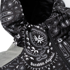 Artistic Hooded Jacket Paisley Black