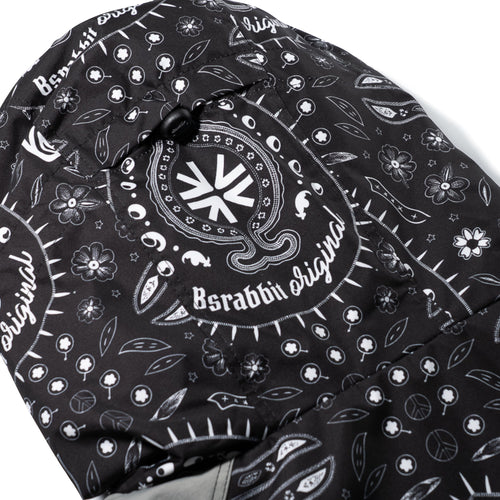 Artistic Hooded Jacket Paisley Black