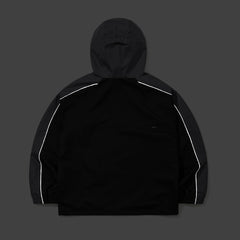 Light Weight Reflective Line Hooded Jacket Black