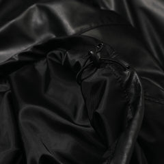 Leather Anorak Jacket Black