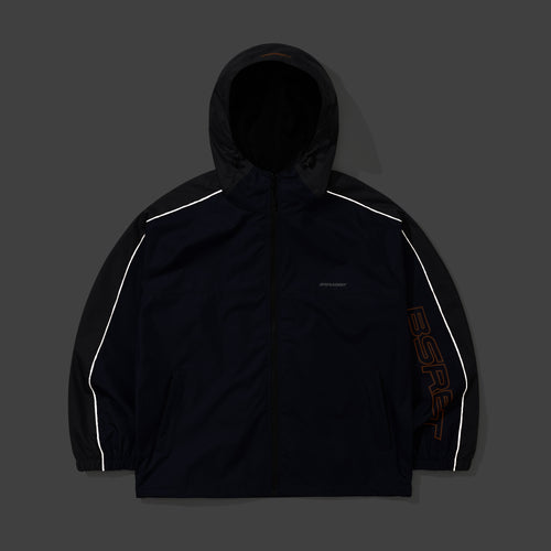 Light Weight Reflective Line Hooded Jacket Navy