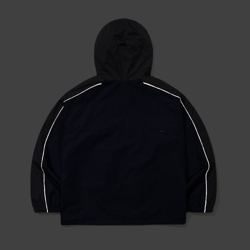Light Weight Reflective Line Hooded Jacket Navy