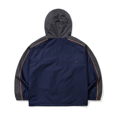 Light Weight Reflective Line Hooded Jacket Navy