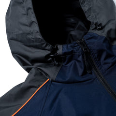 Light Weight Reflective Line Hooded Jacket Navy