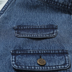 Logo Washing Vest Denim Light Blue