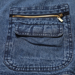 Logo Washing Vest Denim Light Blue