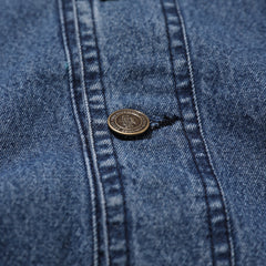 Logo Washing Vest Denim Light Blue