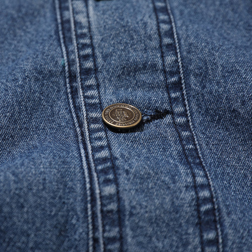 Logo Washing Vest Denim Light Blue