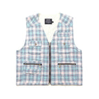 Logo Cotton Vest Pink Check