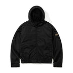 Rustic Charm Linen Hooded Jacket Black