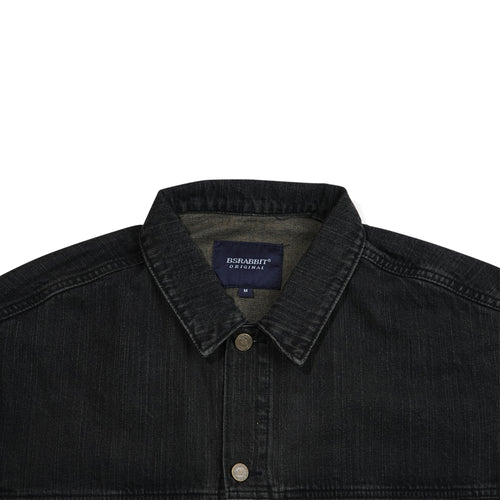 Big Cargo Loosefit Denim Jacket Vintage Black