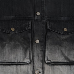Big Cargo Loosefit Denim Jacket Vintage Black