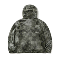 Bsrwave Brushed Dye Hooded Jacket Khaki