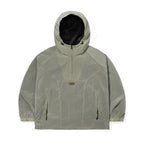 Shadow Grid Hooded Anorak Jacket Lime Gray
