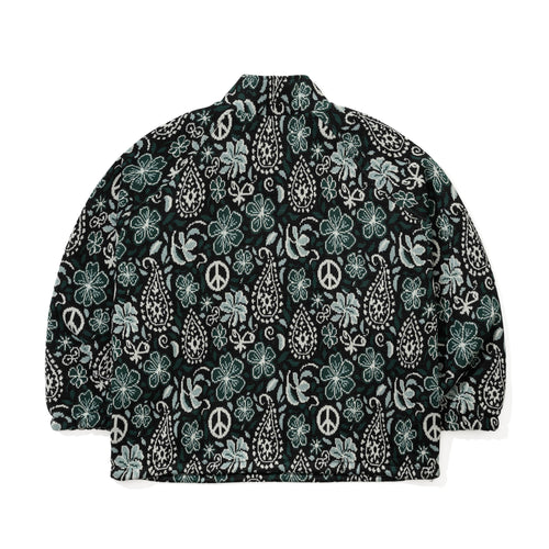 Paisley Peace Jacquard Anorak Jacket Khaki
