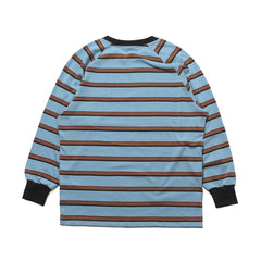Logo Stripe Long Sleeve Cement Blue