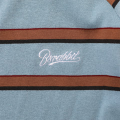 Logo Stripe Long Sleeve Cement Blue