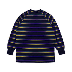 Logo Stripe Long Sleeve Blacknavy