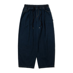 Super Wide Denim Pants Deep Blue