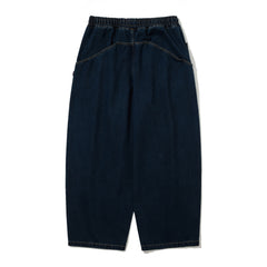 Super Wide Denim Pants Deep Blue
